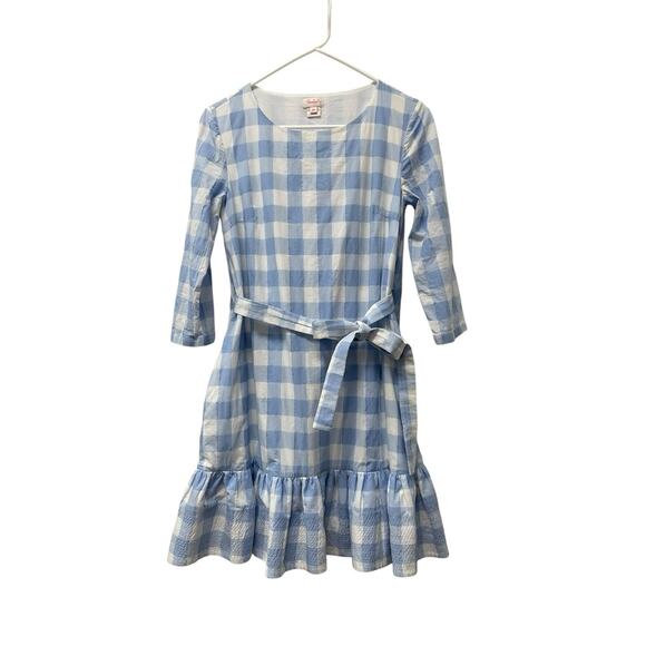 Persifor Ruffle Dress Size XS Mini Gingham Poppy Hem Casual Shabby Chic Peppy - Picture 5 of 9